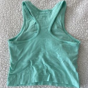 Lululemon Teal High Neck Crop Tank